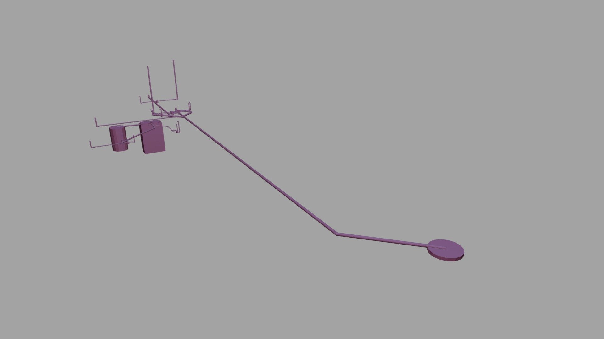 Modelo 3D - Projeto de instalações sanitárias
