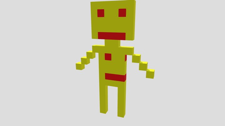 Totem of stickman 3D Model