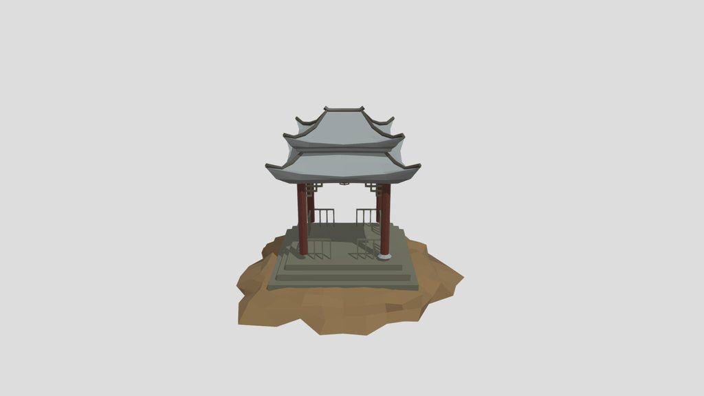 Lowpoly Chinese Style Pavilion