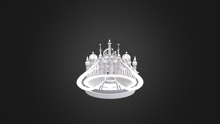 mythical castle performance / stage 3D Model