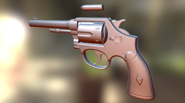 Police Revolver 3D Model