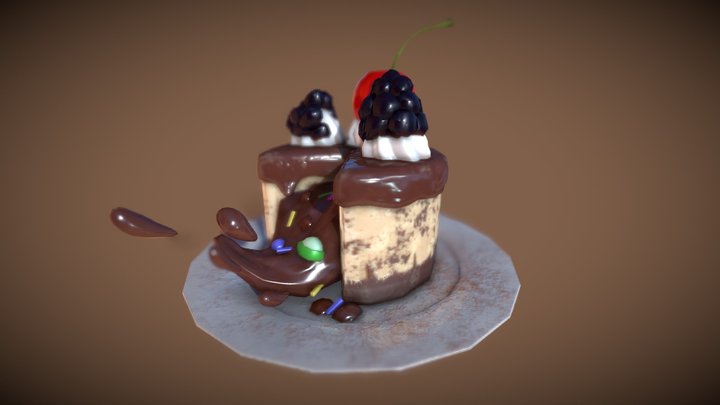 Chocolate Dessert 3D Model