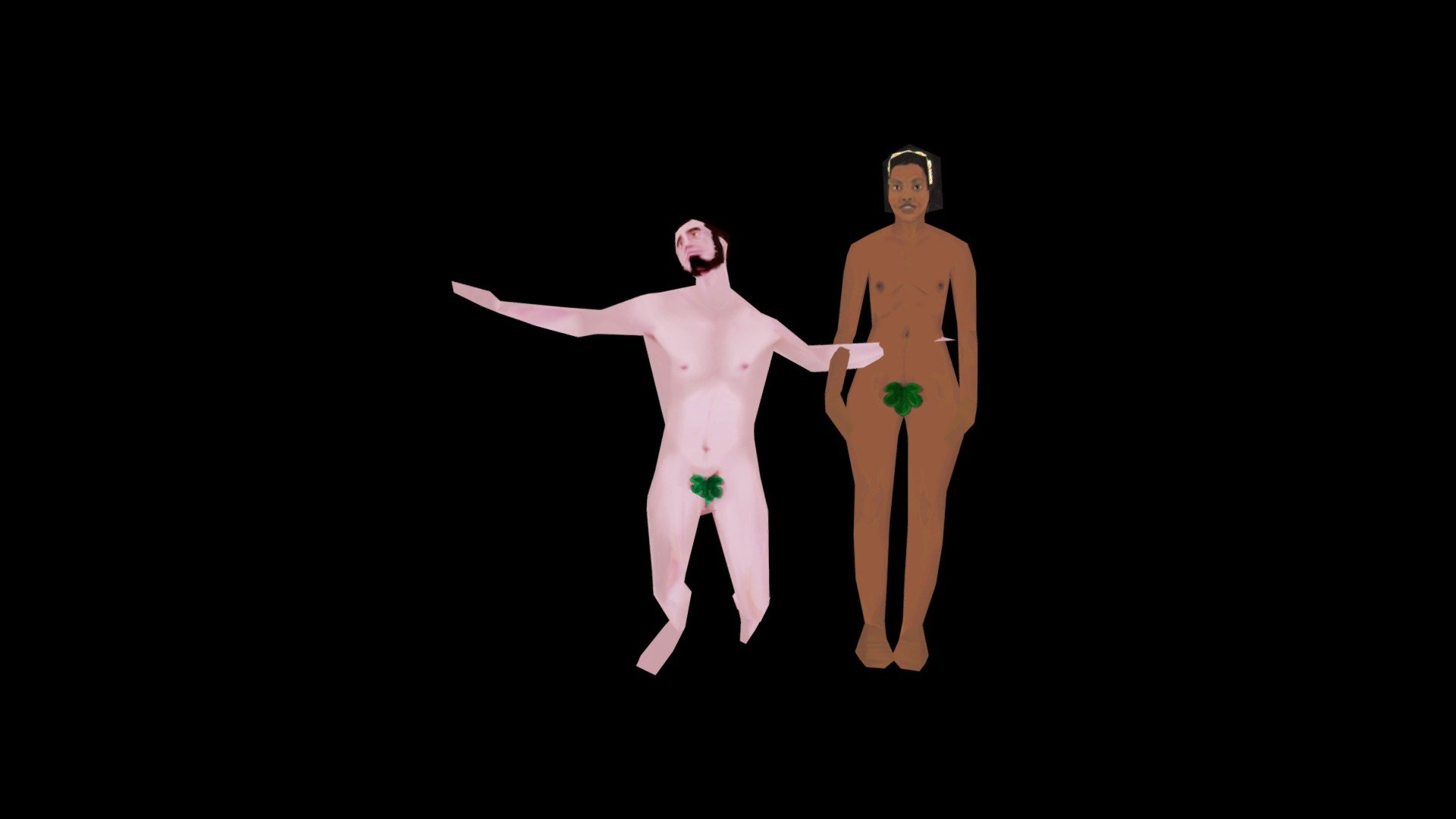 Adam & Eve by Entropy8Zuper! — Sketchfab embed 3D viewer