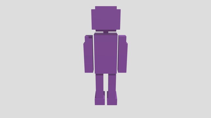 Purplle Guy 8bit 3D Model