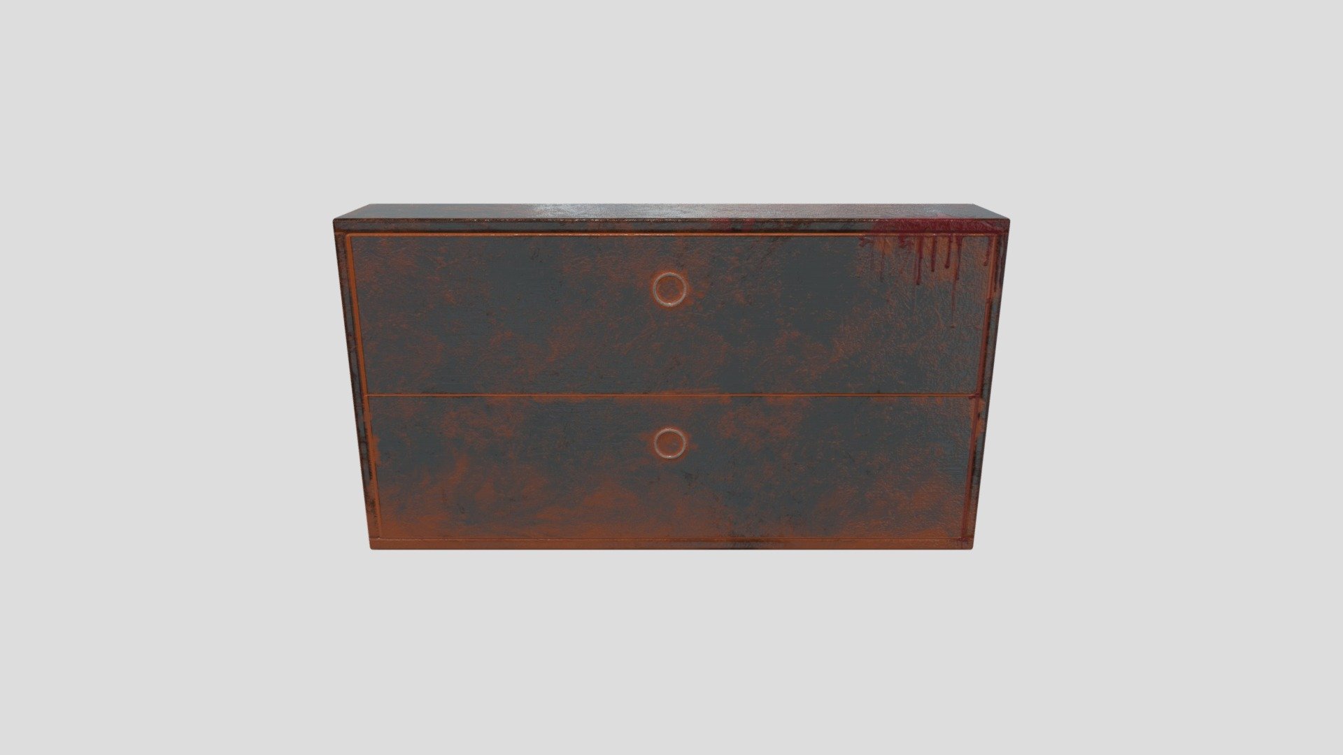 Dirtied and bloodied cabinet lowpoly
