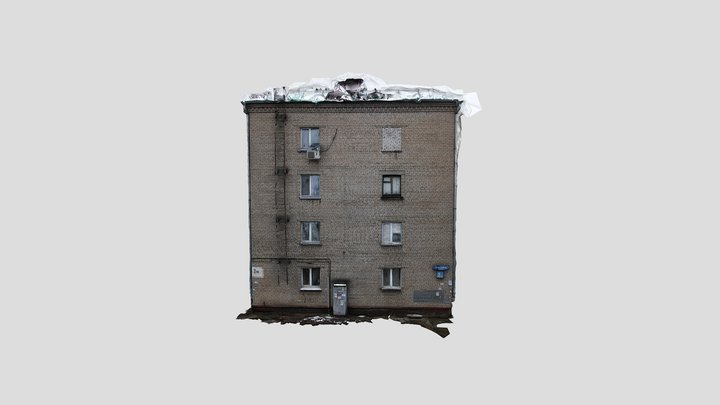 Часть фасада (облако точек) 3D Model