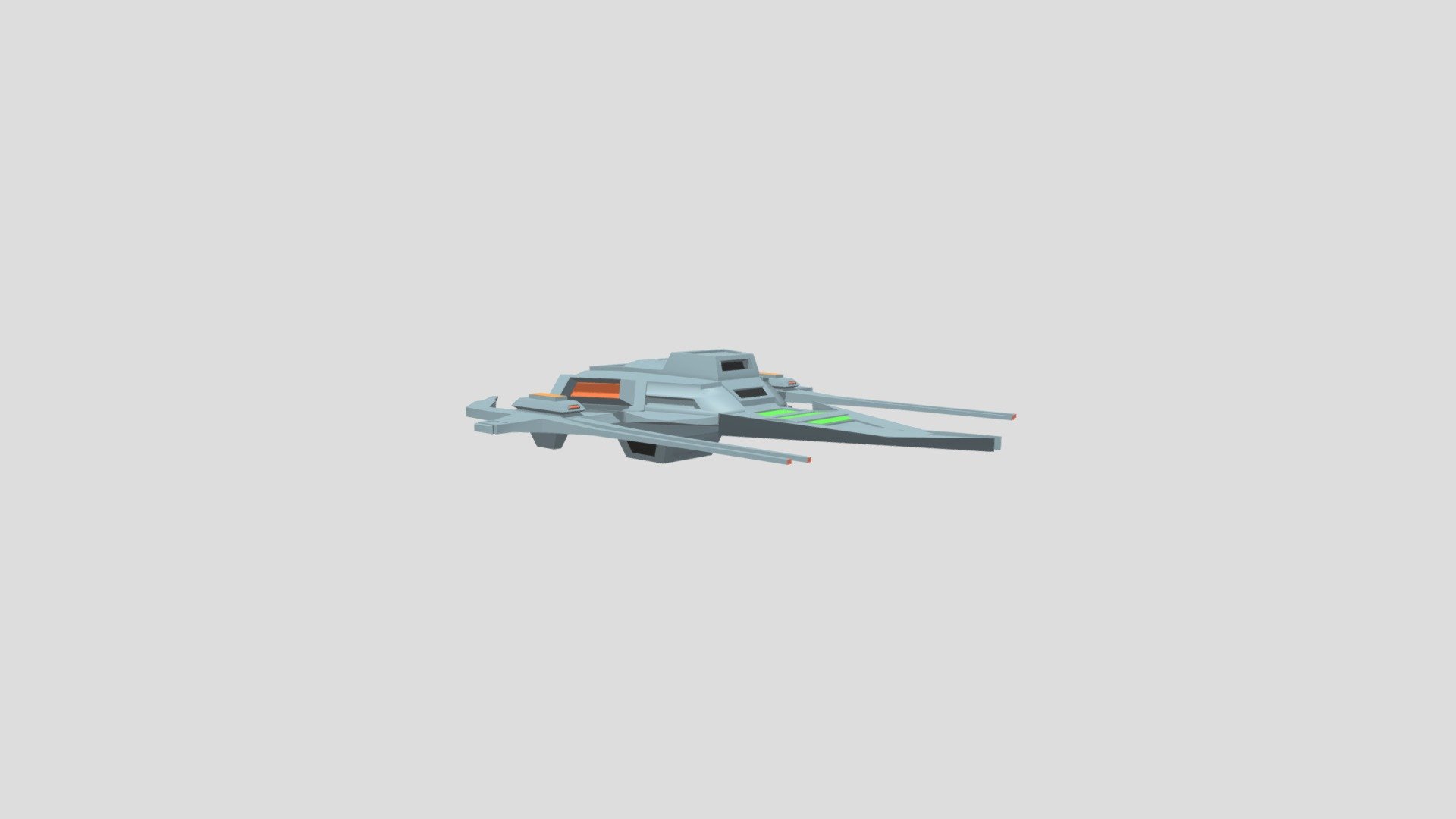 Low poly spaceship