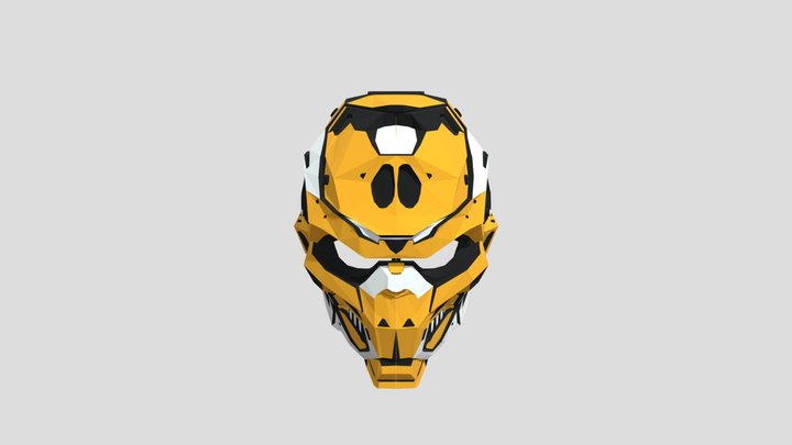 Hunter Yellow Mask XR-5002 3D Model