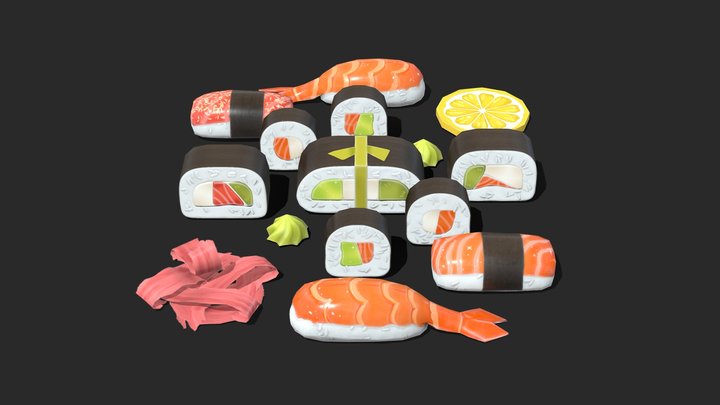 Sushi Suru - GameReady 3D Model
