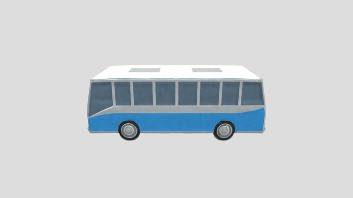 Low Poly School Bus fbx 3D Model