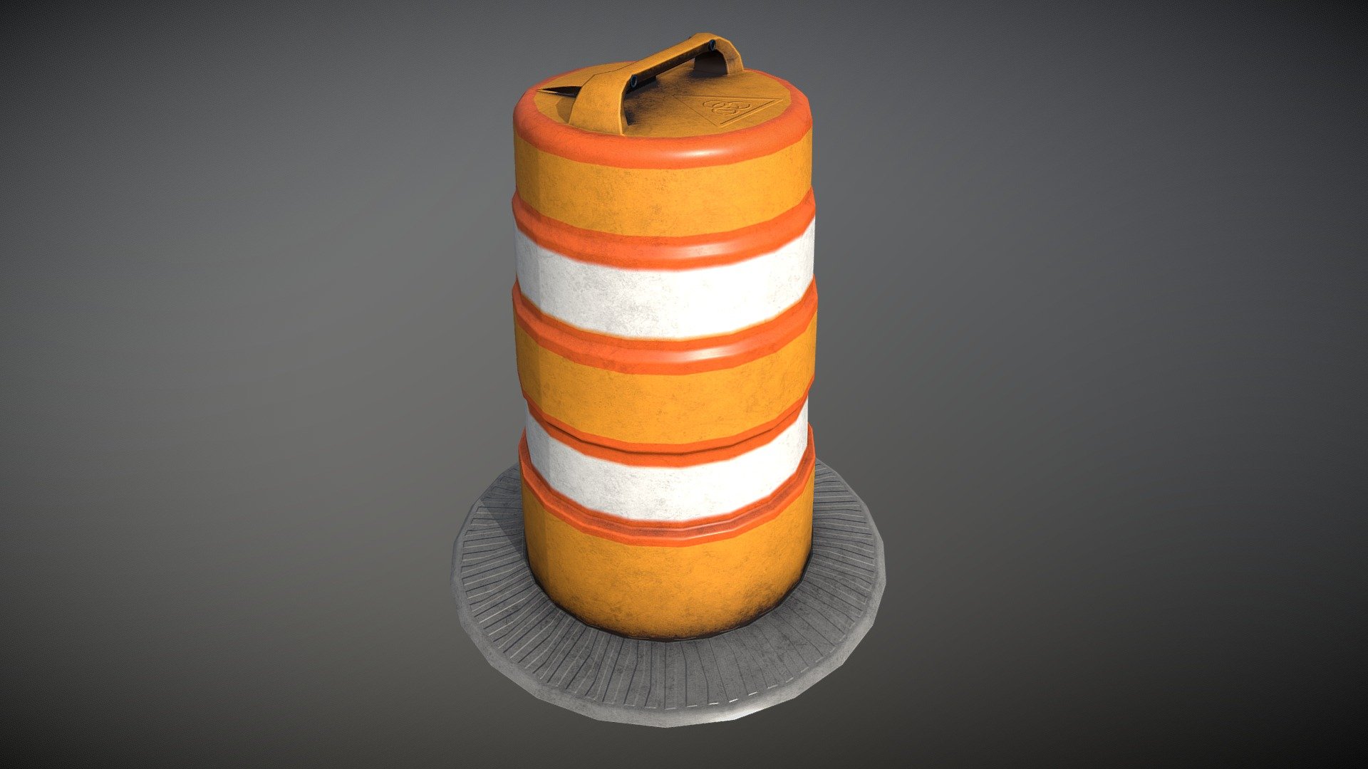 Street Traffic Cone Barrel 3D model by Ison (XinChengWu) [04c90d2