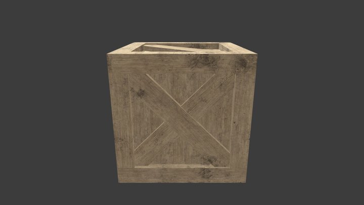 Wooden Box 3D Model