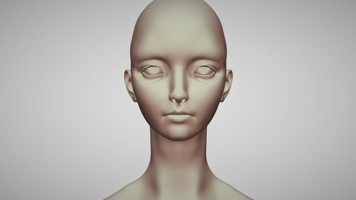 Realistic human head