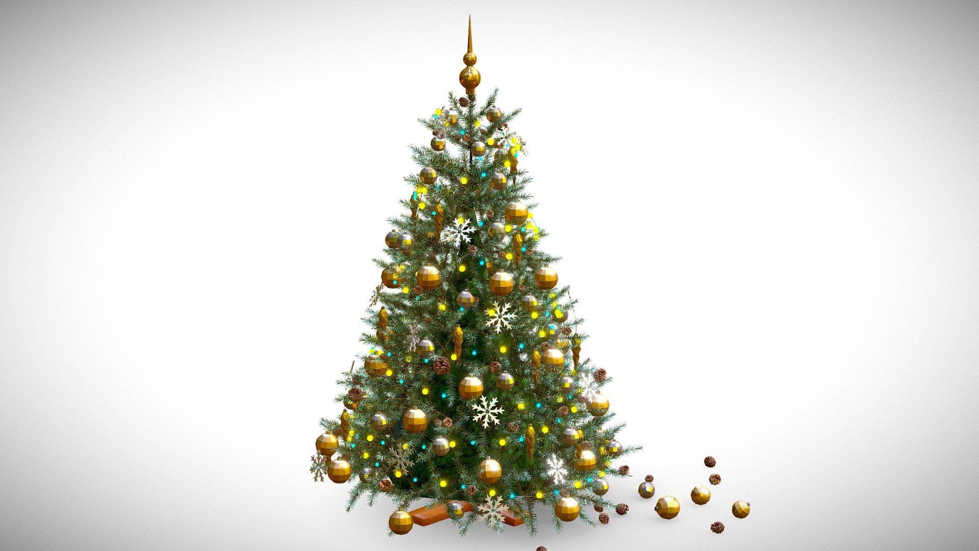 Christmas tree 3D model Buy Royalty Free 3D model by