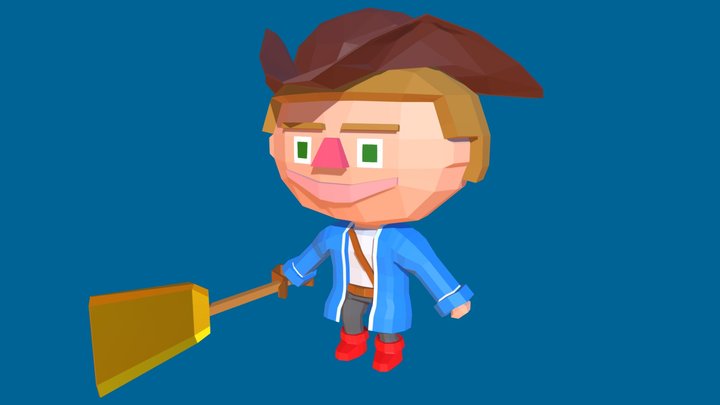 Buried Booty Main Character 3D Model