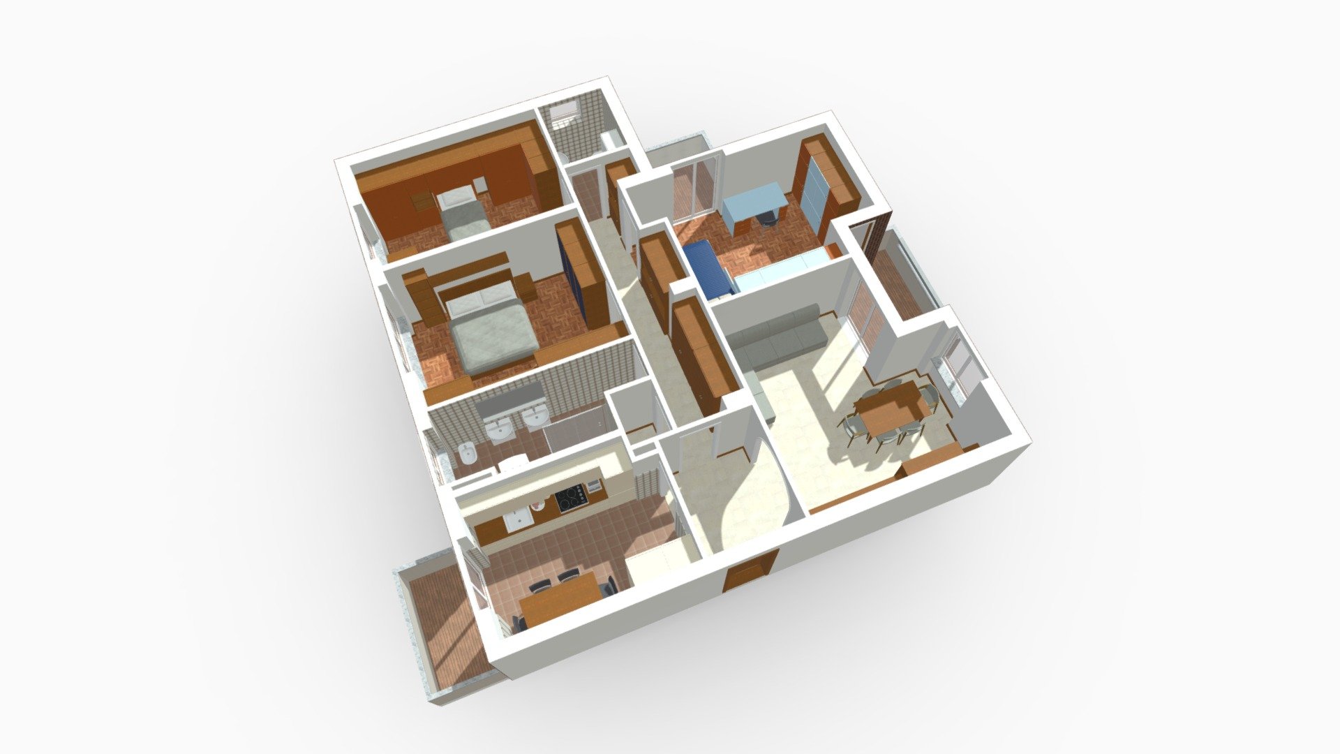 Quadrilocale Viale Bacchiglione Milano - 3D model by Fabio Siccardi ...