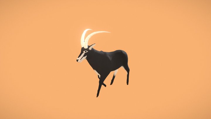 Sable Antelope 3D Model