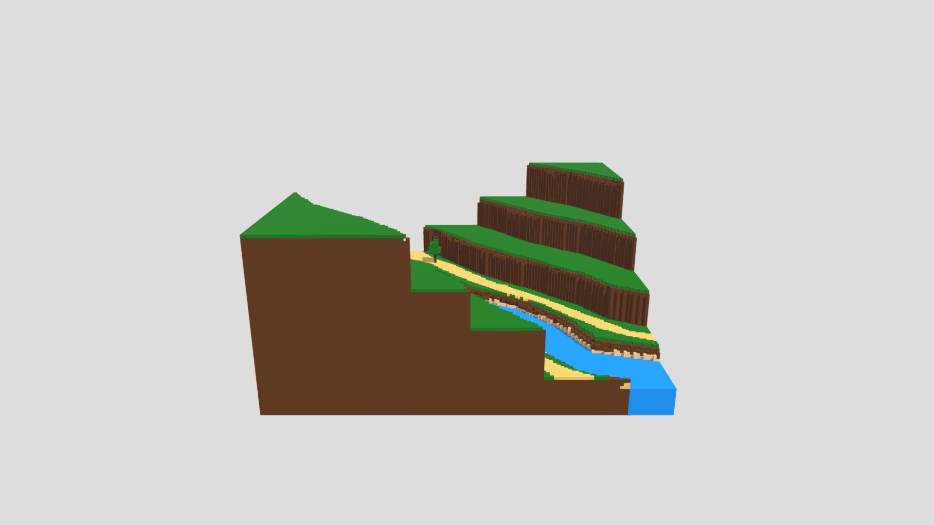 Hills and river