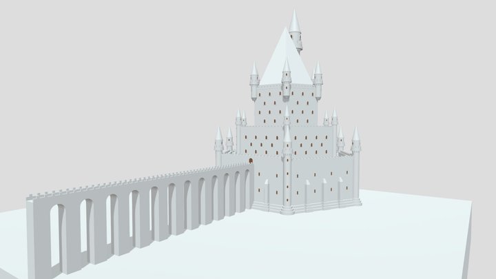 Fantasy Medieval Castle 3D Model