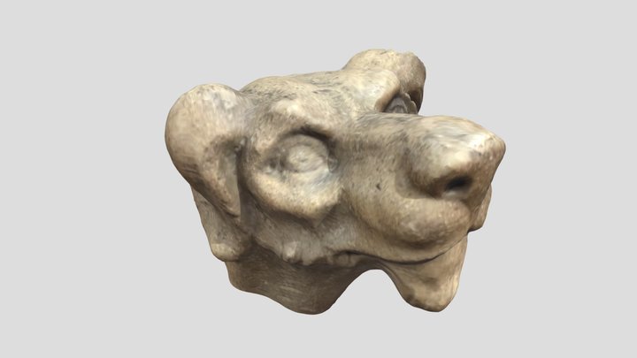 Dog Head statue Leeds Central Library 3D Model