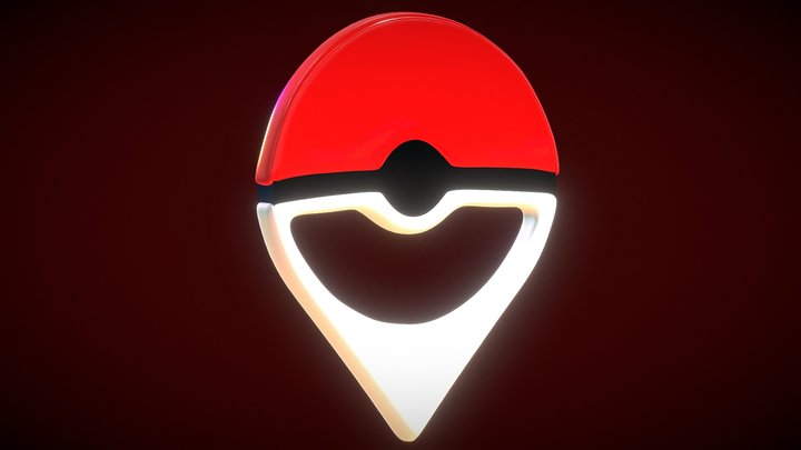 Pokemon Pokeball Icon 3D Model