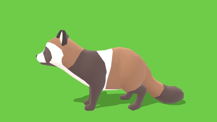 Raccoon - Animated Low Poly – Kostenloses 3D-Modell STL