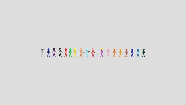 Alan Becker Figure Pack 3D Model