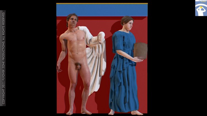 3D rendering of Metope South 17 Restored (Parthenon)