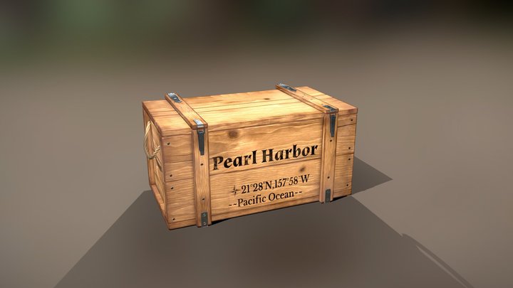 Wooden Box 3D Model