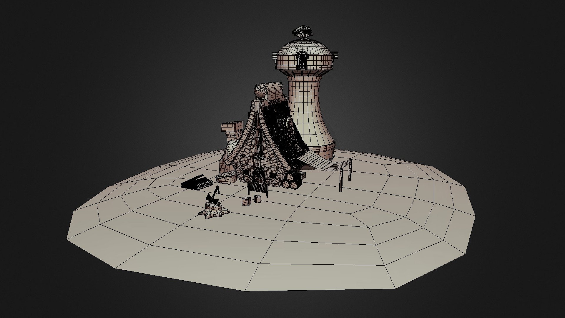 Mr. Sheep's Barn - Wireframe