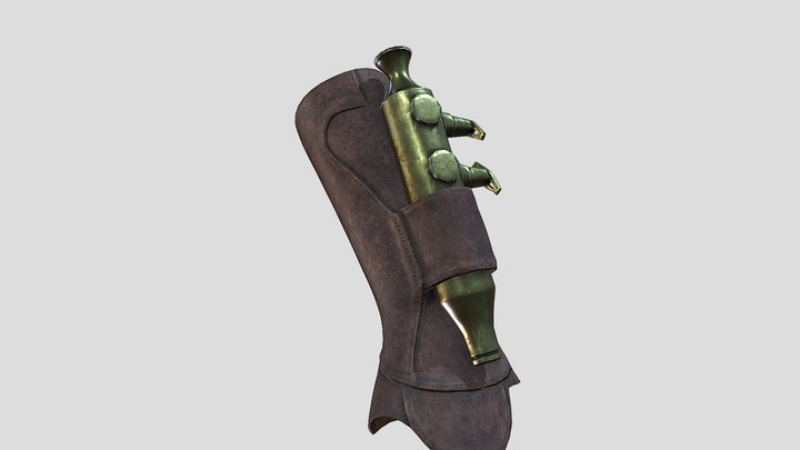 Steampunk Flame Thrower Glove 3D Model