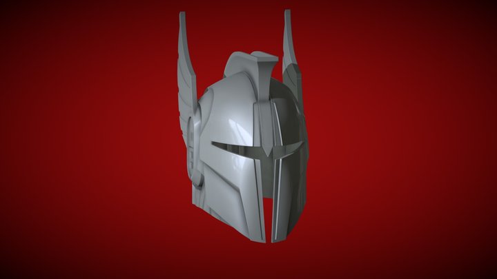 Custom Mandalorian Helmet 3D Model