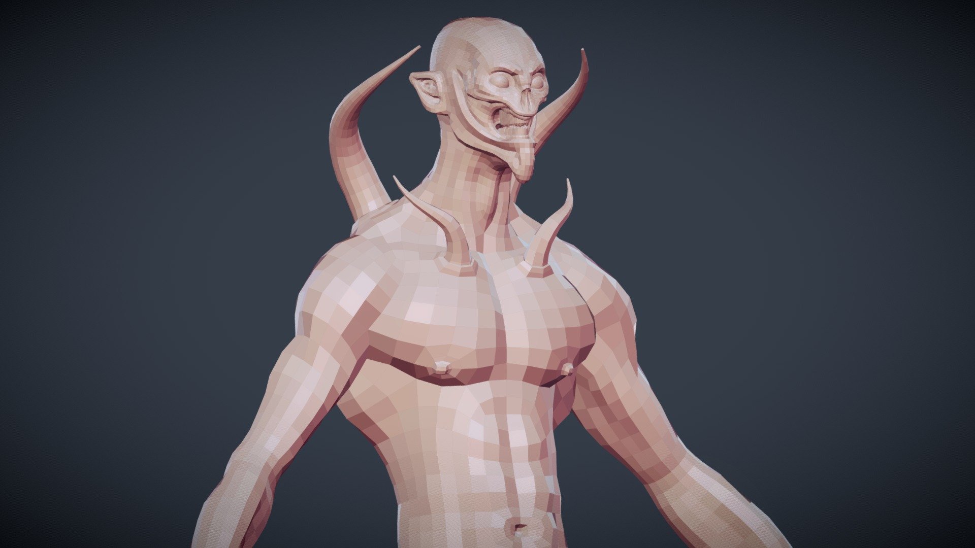Spiked Daemon Full Body Base Lowpoly - Download Free 3D model by ...