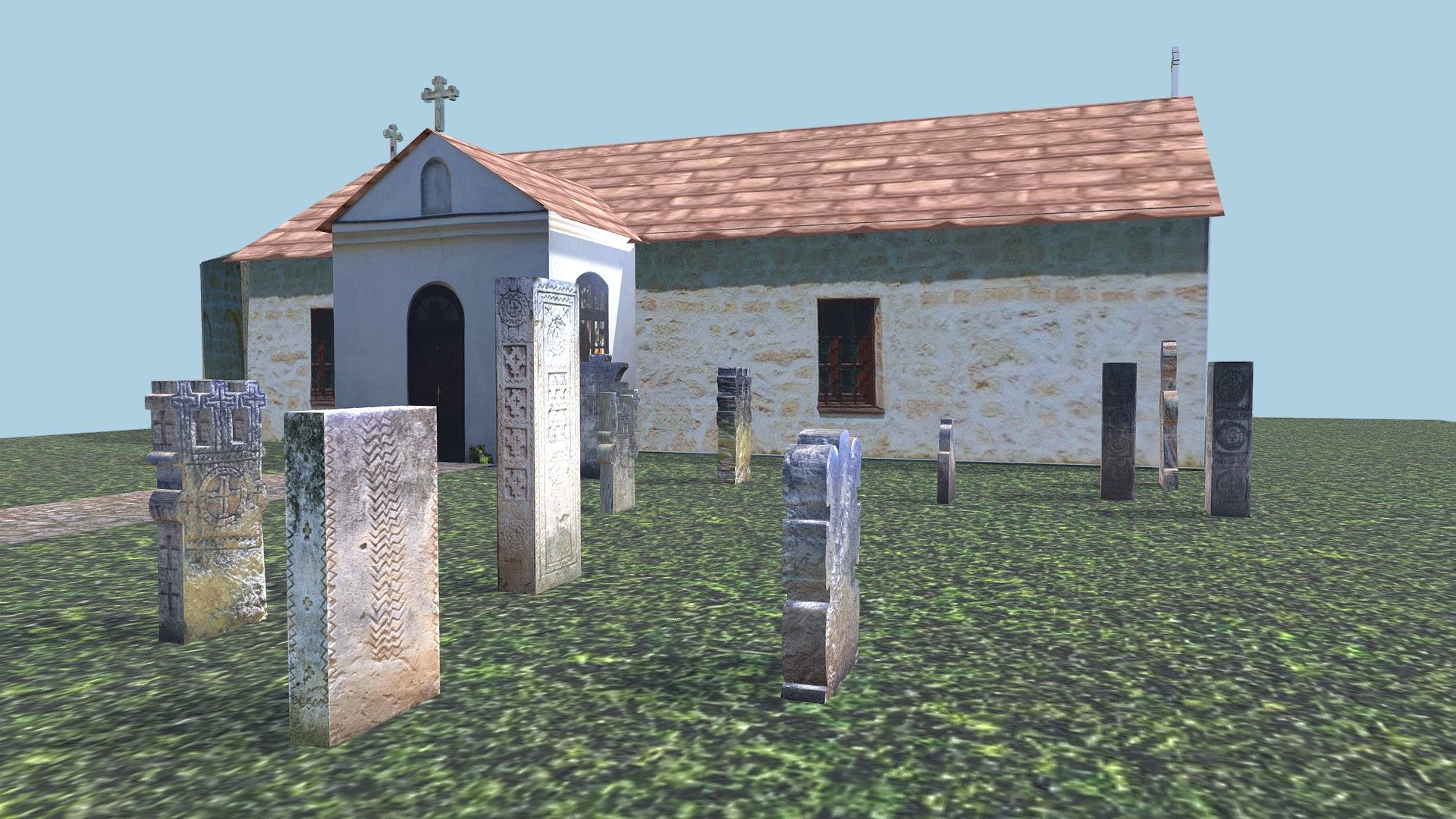 Negotin Old Church collection of tombstones