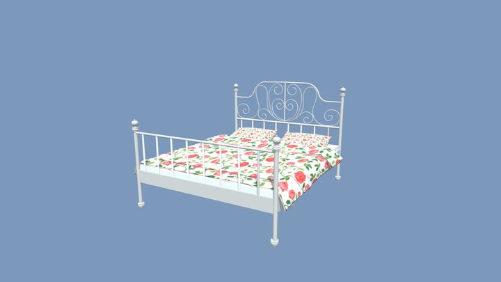 LEIRVIK Ikea Bed 3D Model