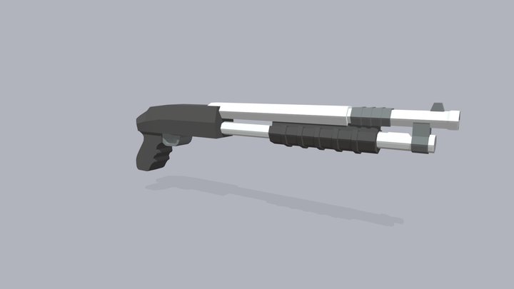 Shotgun (3D lowpoly) 3D Model