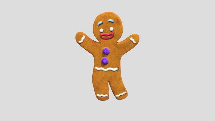 Gingerbread Man 3D Model