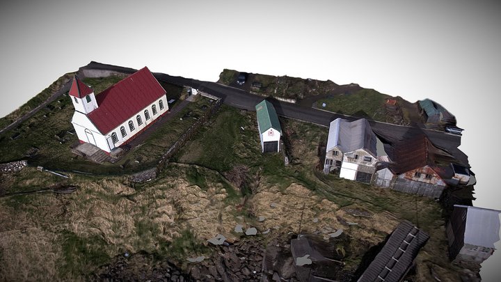 Church at Kunoy (Faroe Islands) 3D Model
