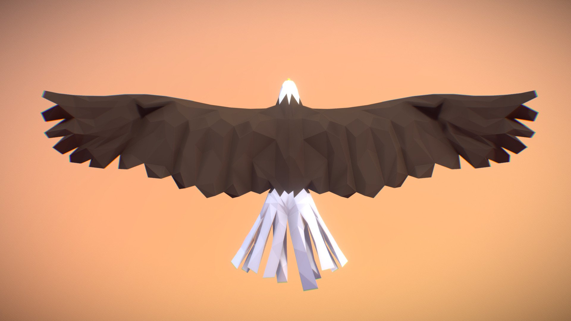 Low Poly Bird: Bald Eagle - 3D model by PULSAR BYTES (@pulsarbytes ...