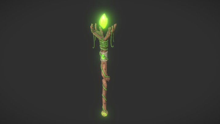 Hand Staff 3D Model