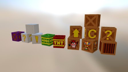Crash Bandicoot Crates 3D Model