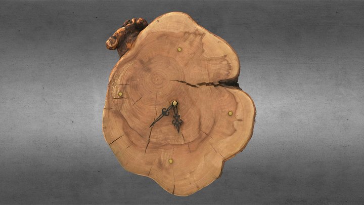 Wooden Clock by HolzEddy - 100% Photogrammetry 3D Model
