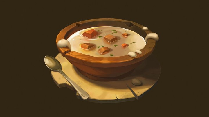 Painterly Soup 3D Model