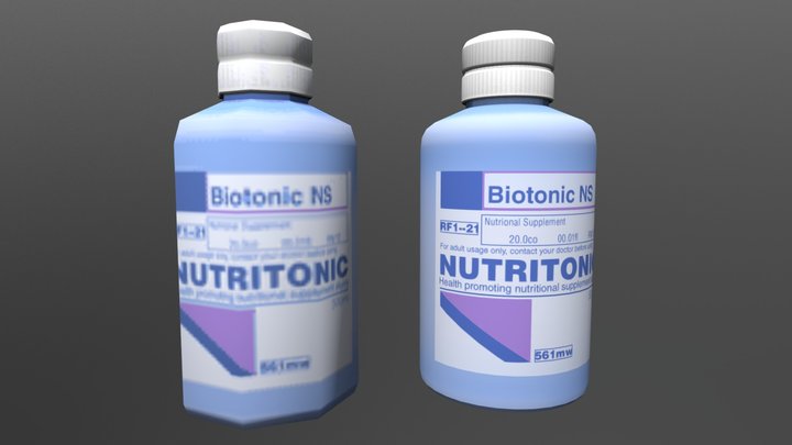 Health bottles 3D Model