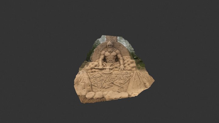 Sand statue "Piarun" photoscan 3D Model
