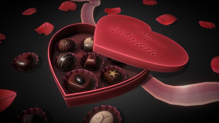 Valentine's Chocolates 3D Model