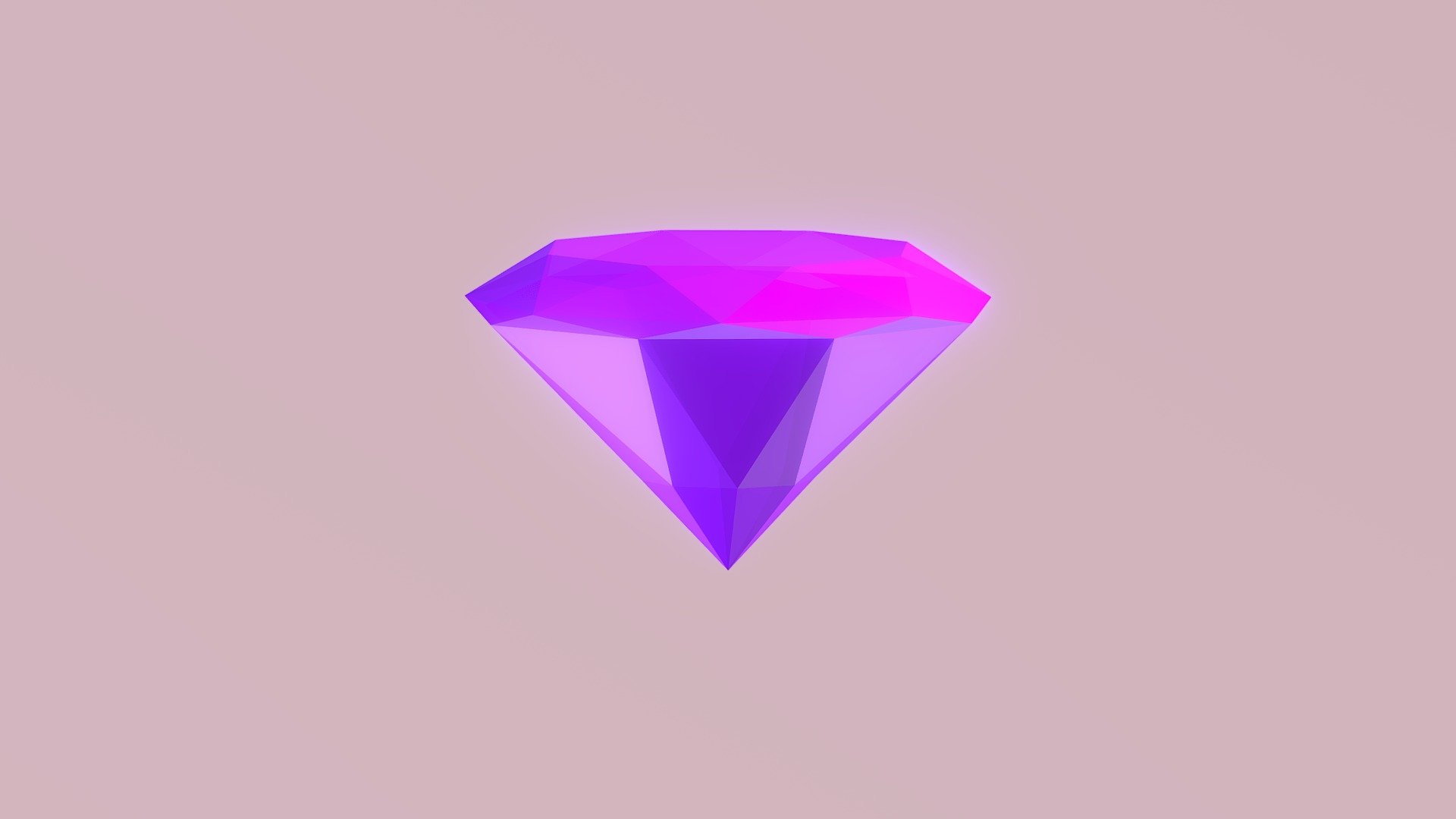 Special Glowing Low Poly Crystal