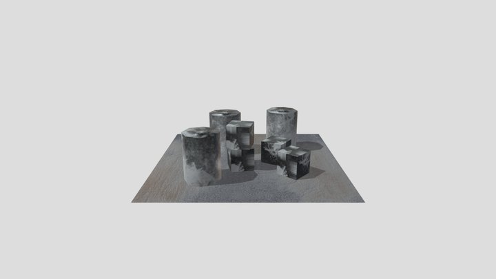 Modern Crates And Barrels 3D Model