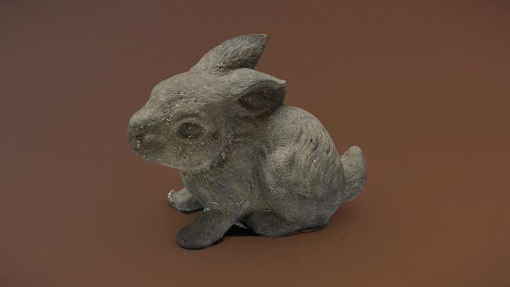 Burned Rabbit Statue Scan 3D Model