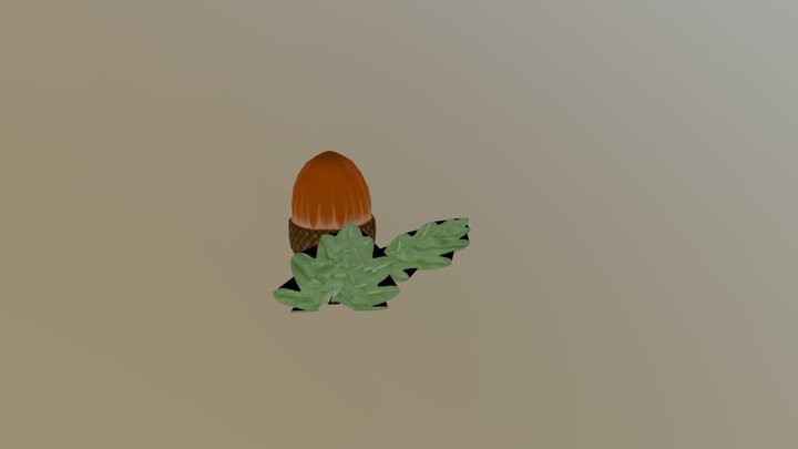 Acorn Leaf 3D Model